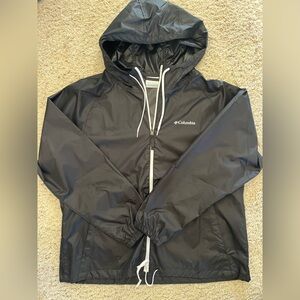 Columbia Charcoal Hooded Windbreaker